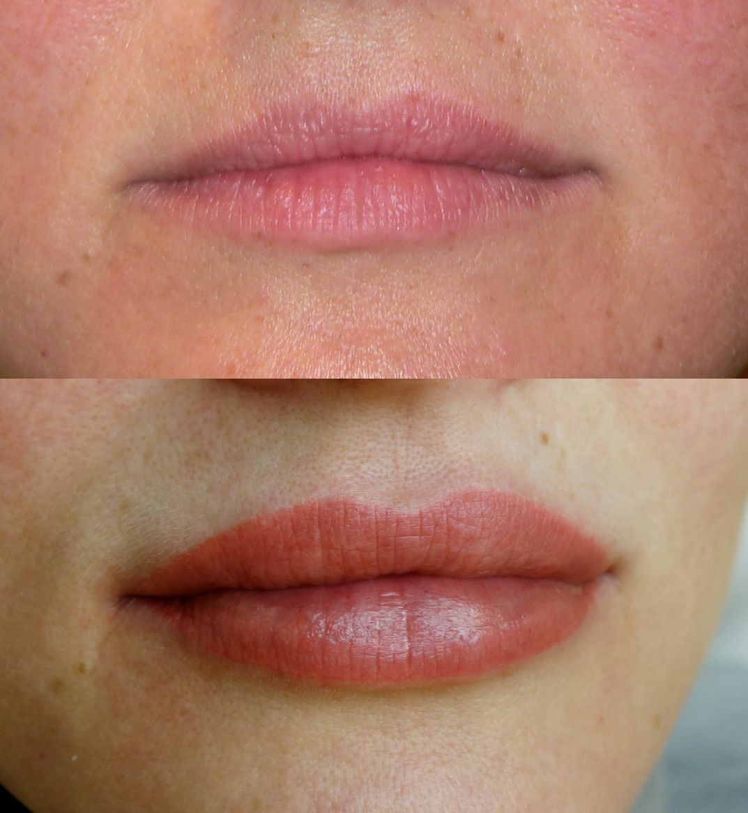 Татуаж или увеличение губ. Татуаж губ. Перманентный макияж губ. Татуаж тонких губ. Губы после перманентного макияжа.